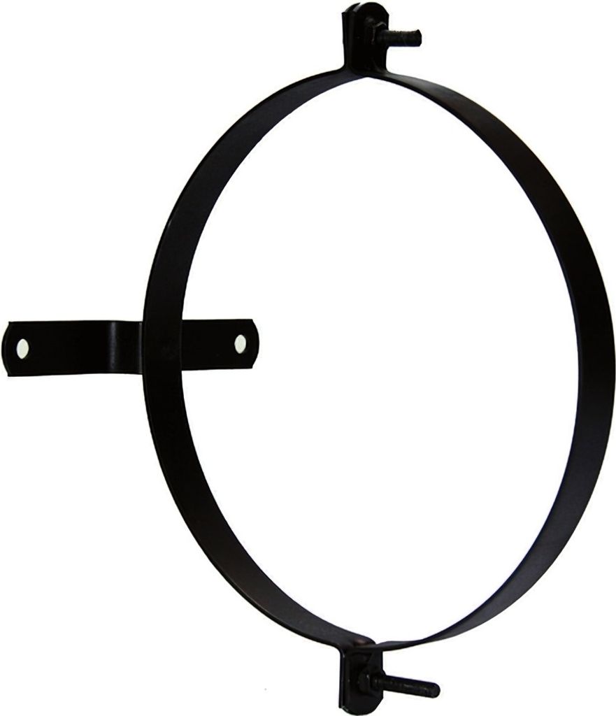 Schelle für vitrifiziertes Ofenrohr mit Halterung 200 mm. (2 Stück)