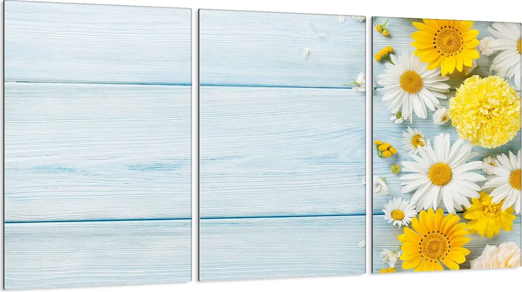 Piastre Copriforno 3 Pezzi 30x52 Vetro Temperato Gerbera - Cucina Moderna