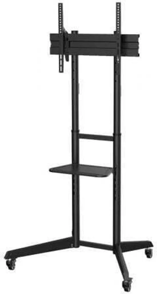 Meuble TV à Roulettes avec Support Moniteur 50Kg pour Grand Écran