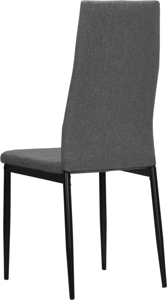 VidaXL Set 2 Sedie Da Pranzo In Tessuto Nero - Imbottite, Design Moderno, Fino A 110 Kg - 2