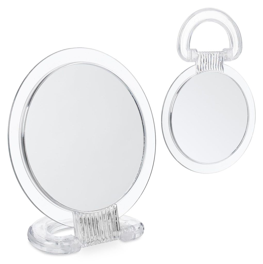 Relaxdays Miroir à poignée rabattable, lot de 2, miroir à Image du produit 