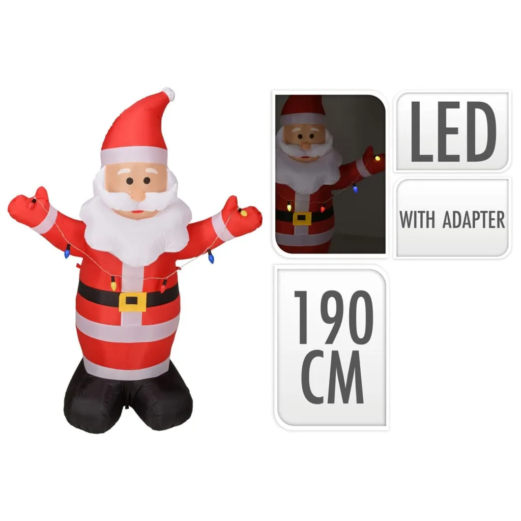 Père Noël Gonflable Lumineux Basic & Co - Décoration de Noël LED 180cm - 3