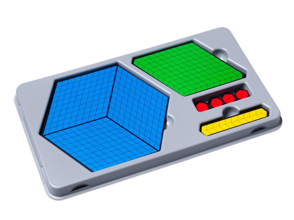 Betzold Zehnerbasis-Satz, magnetisch, Systemblock für Dyskalkulie, Farbe: rot/blau/gelb/grün, Box zur Aufbewahrung: Ja