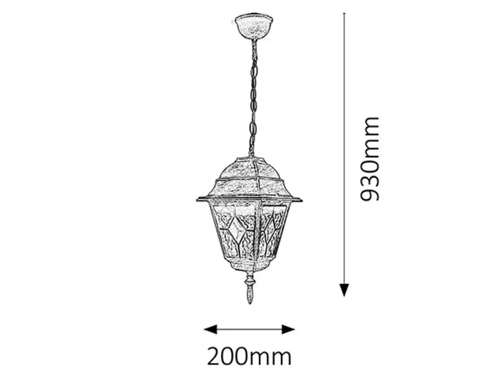 Suspension extérieure Monaco or-multicolore ø20cm Rabalux 8184 E27 - 3