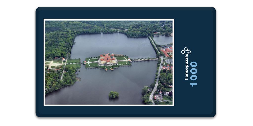 hansepuzzle 15260 - Moritzburg Puzzle, 1000 Teile, Orte, 60,0 x 46,0cm mit hochwertiger Aufbewahrung, Kartonbox und wiederverschließbarem Beutel