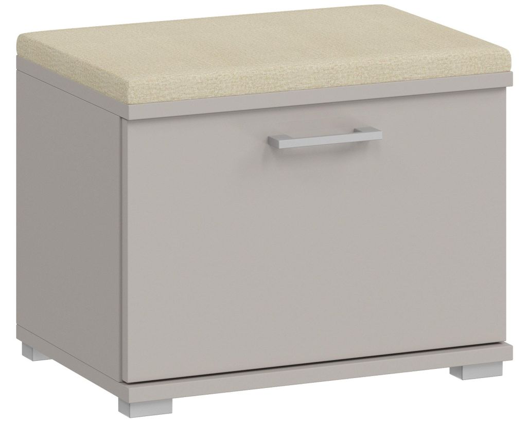 Schuhschrank Schuhbank mit Sitzfläche Beige, 50x40x35 cm Produktbild 