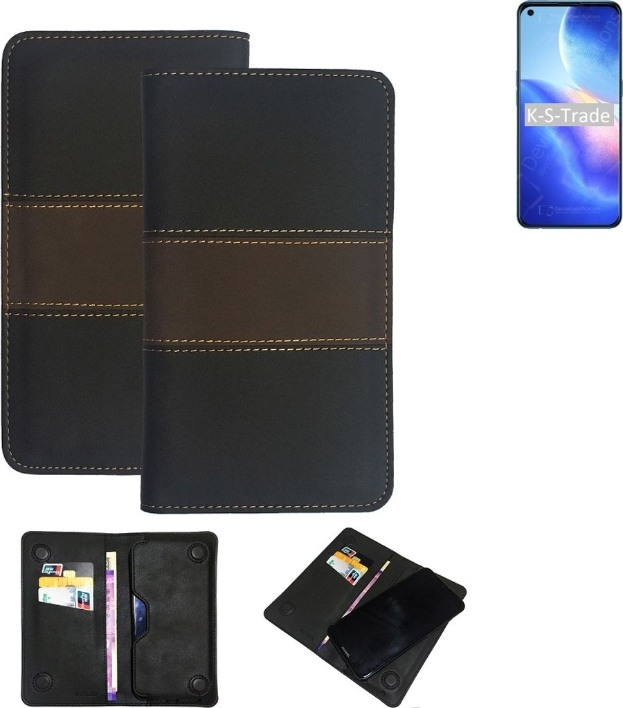 K-S-Trade Hülle Handyhülle kompatibel mit Oppo Find X3 Lite Schutzhülle Walletcase Bookstyle Tasche Schutz Case Handytasche Wallet Cover Kunstleder