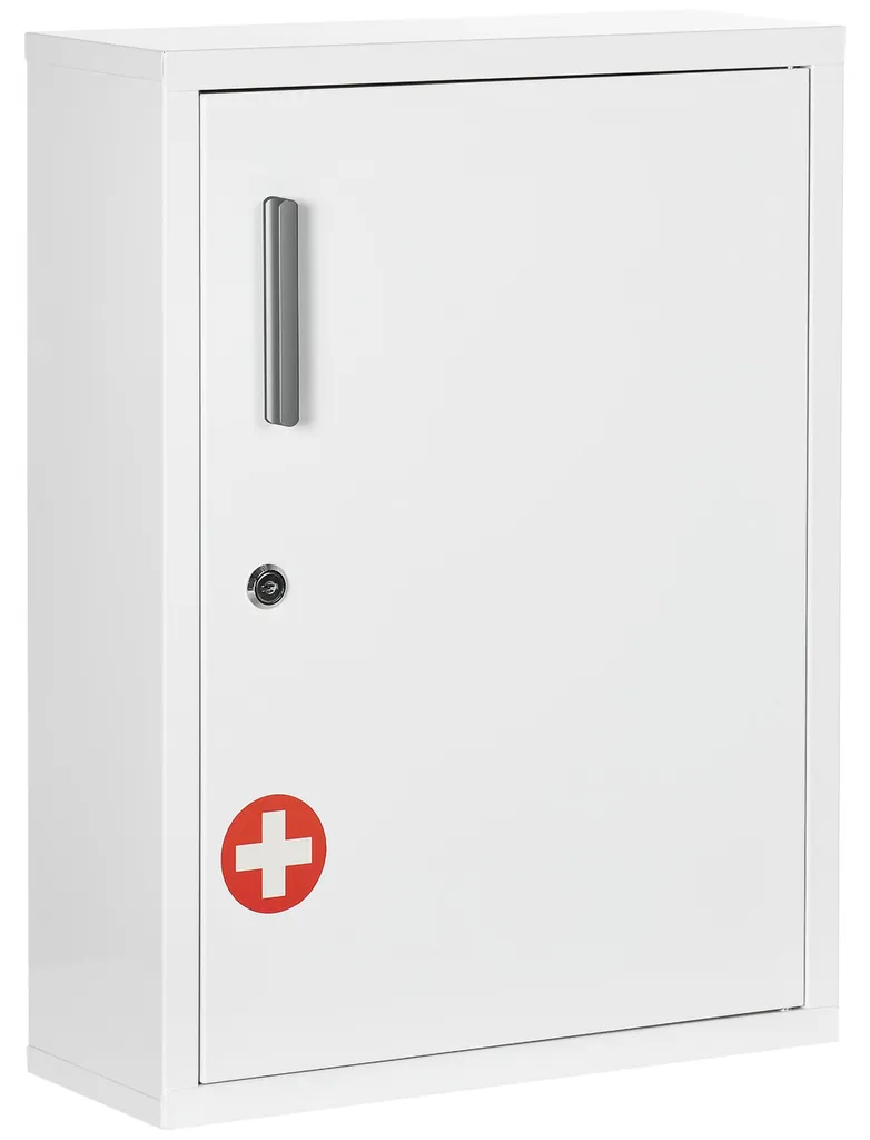 Armoire de secours murale en métal 3 niveaux pour pharmacie familiale