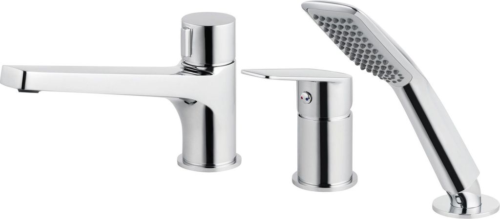 Jednopáková tříotvorová vanová baterie Jasmin chrom Obrázek produktu