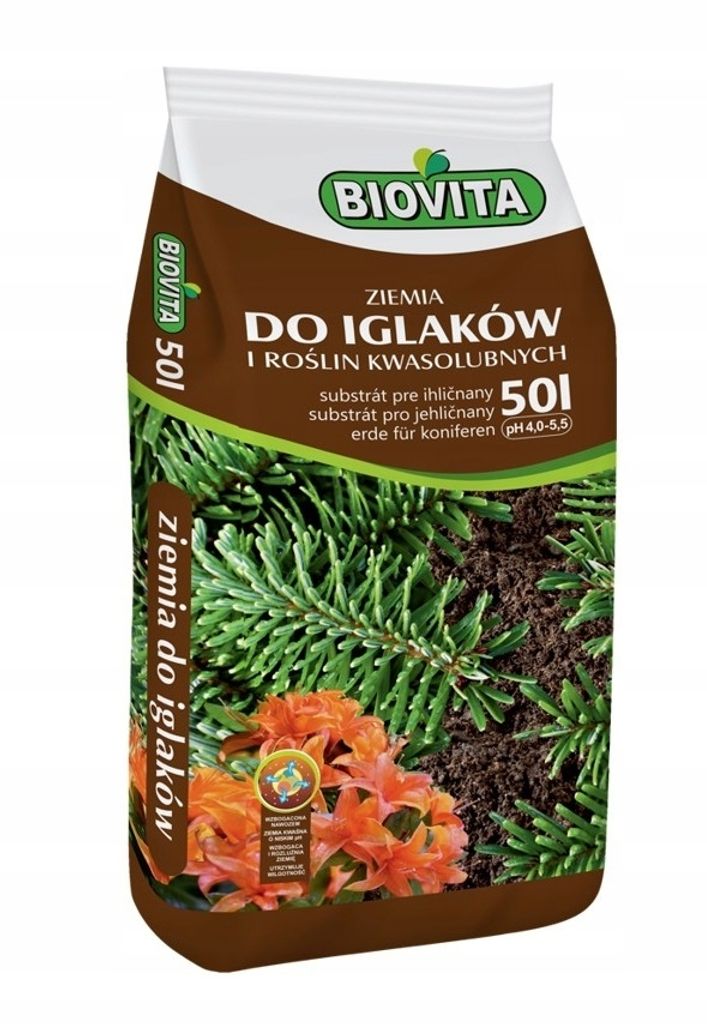 Erde für Koniferen und säureliebende Pflanzen Biovita 50l Produktbild 2
