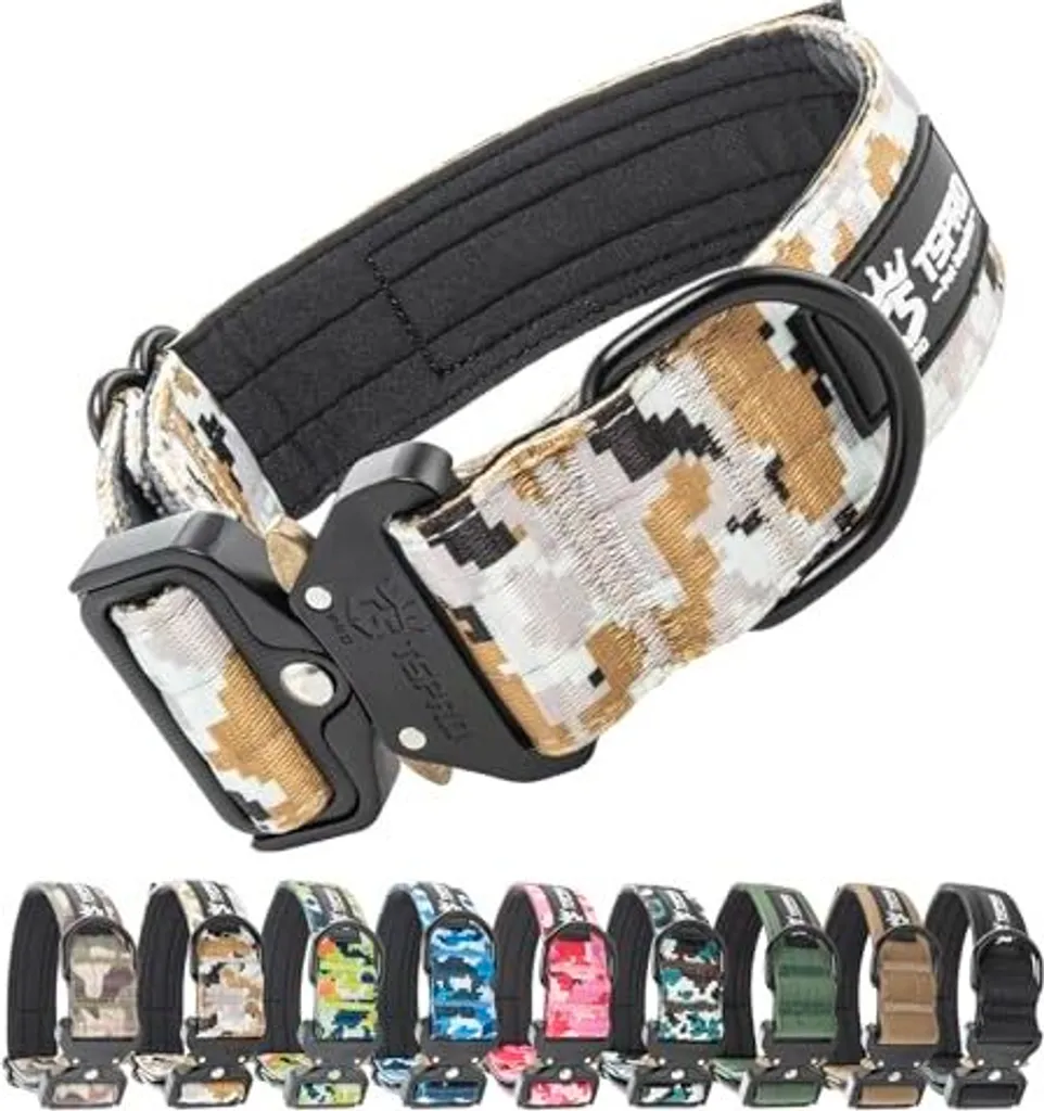 Collare Addestramento TSPRO Regolabile Larga 3.8cm Cani Grandi L