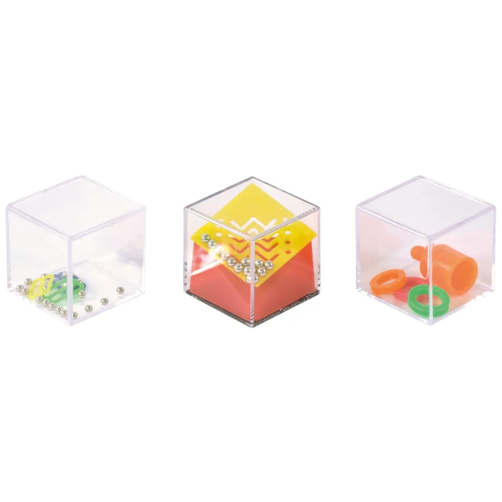 Cube de patience multicolore EDUPLAY - 24 mini labyrinthes robustes - 2