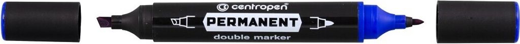 Centropen Permanent Marker Doppel Marker double Marker Blau 1mm und 1-4 mm Dicke
