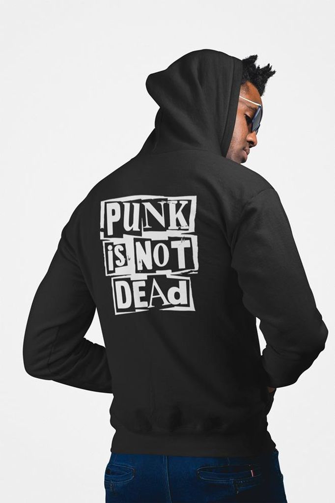 D&B Uni Hoodie ZIPZN00004 Punk Schwarz-Größe 2XL
