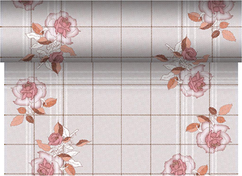 Tischläufer, stoffähnlich, PV-Tissue Mix "ROYAL Collection" 24 m x 40 cm grau "Berryrose"