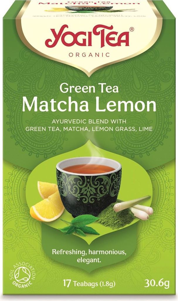 GRÜNER TEE MATCHA ZITRONE (17 x 1,8 g) 30,6 g - YOGI-TEE