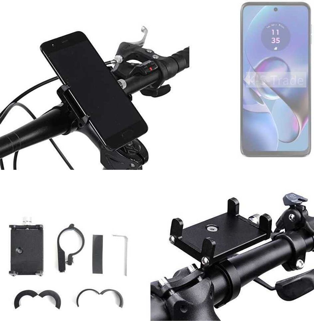 K-S-Trade Handyhalterung für das Fahrrad kompatibel mit Motorola Moto G64 5G Halter Lenkstange Fahrradhalterung Motorrad Bike Mount Befestigung