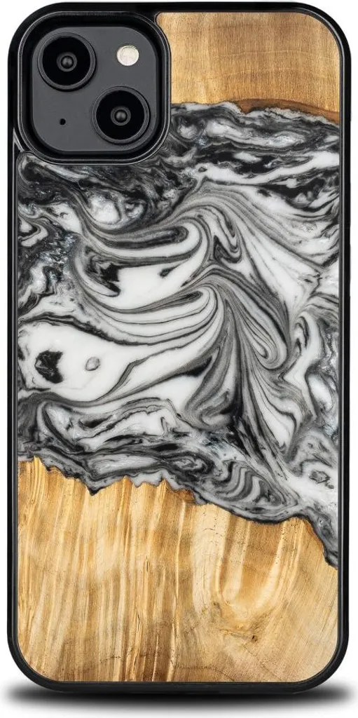 Cover Unica iPhone 14 Plus Bewood Terra - Legno e Resina Mix Art