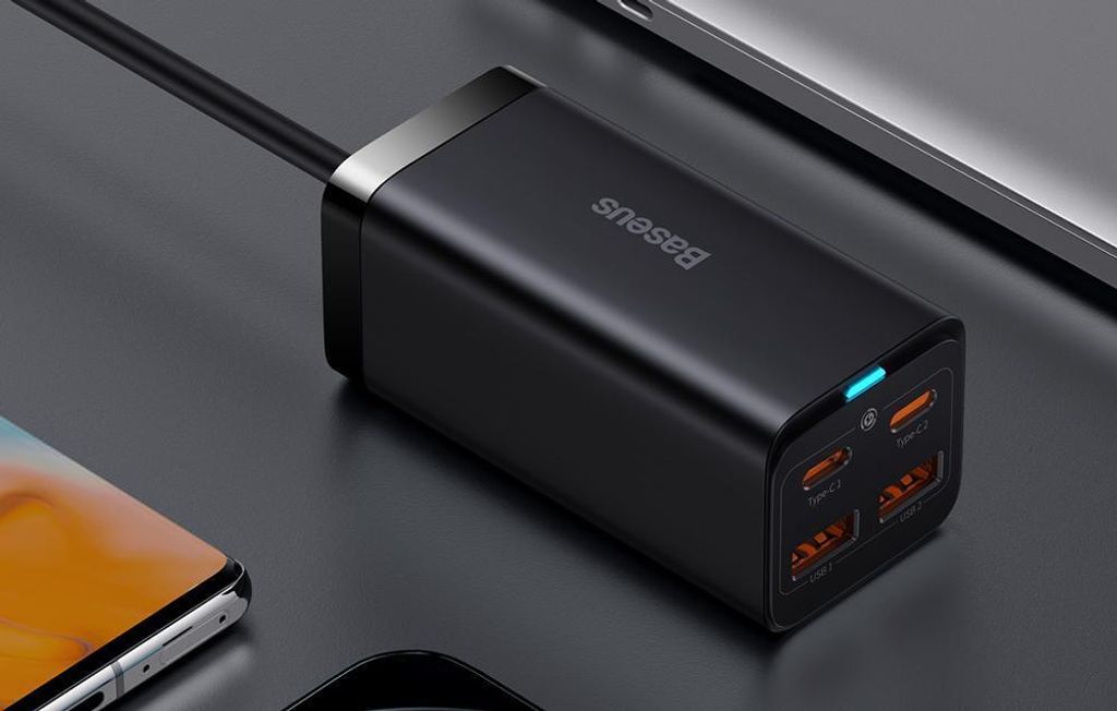 Baseus GaN3 Pro Wandladegerät 2xUSB-C + 2xUSB, 100W Produktbild 6
