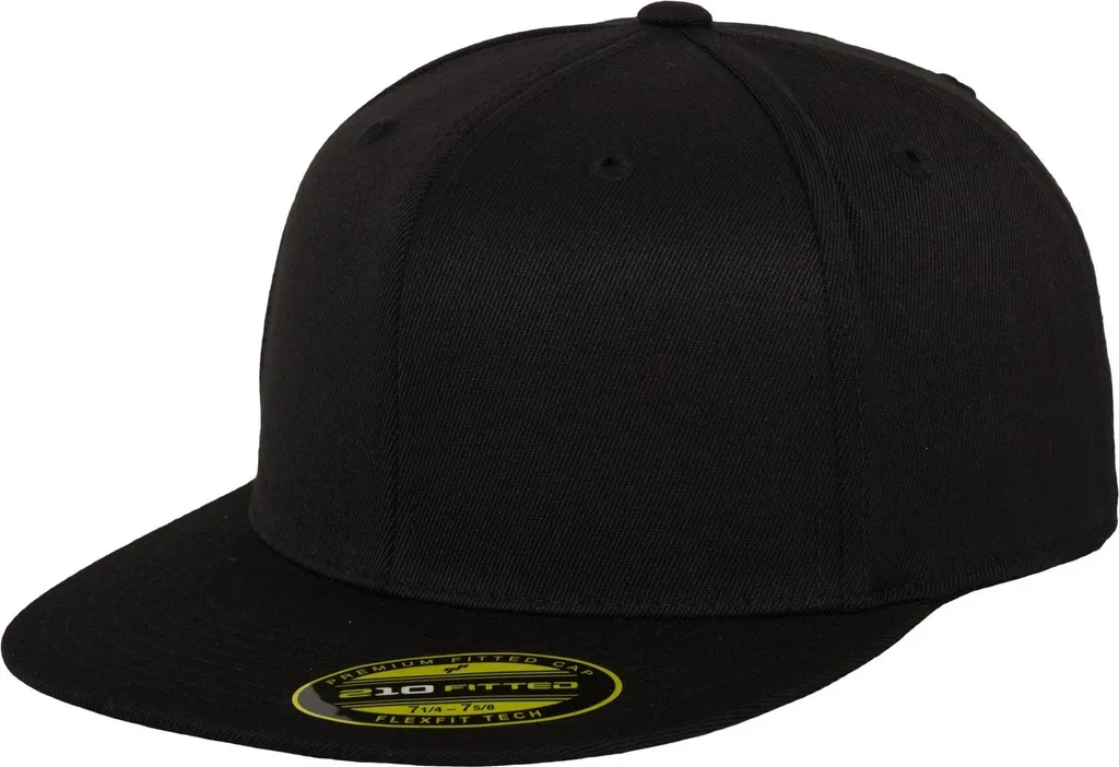 Casquette de Baseball Visière Plate Noire Flexfit 210 Fitted (Pack de 2)