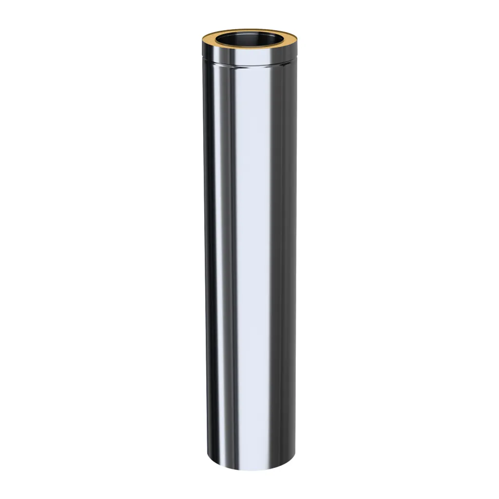 Adam DW Canna Fumaria Doppia Parete 150mm Accorciabile - Inox 1m