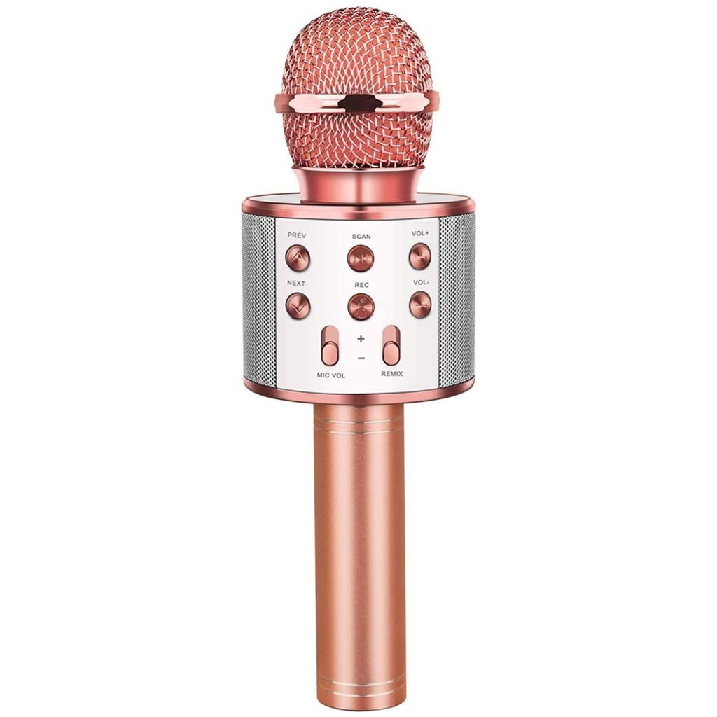 Drahtloses Bluetooth Mikrofon für Kinder Karaoke Mikrofon Geschenke rosé gold 2 