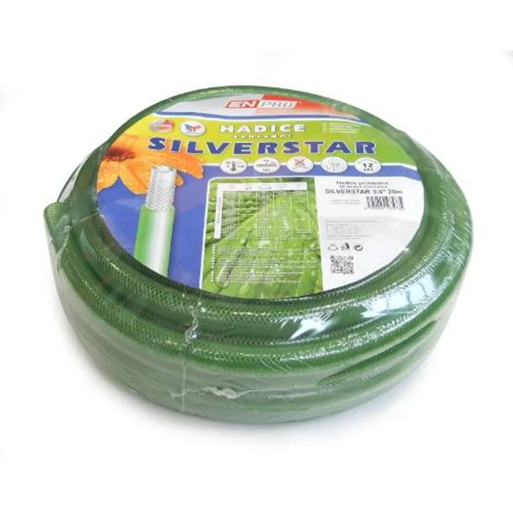 Tuyau d'arrosage SILVERSTAR transparent 3/4" long 20m souple et robuste