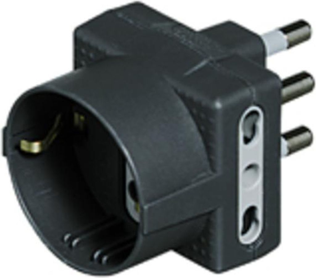 bticino S3611G Netzstecker-Adapter Typ L (IT) Typ L (IT) Typ F Anthrazit