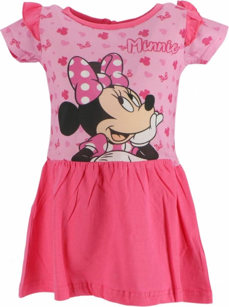 Disney Minnie Mouse Kinderkleid Pink Mädchen Kleid aus Baumwolle 3 Jahre