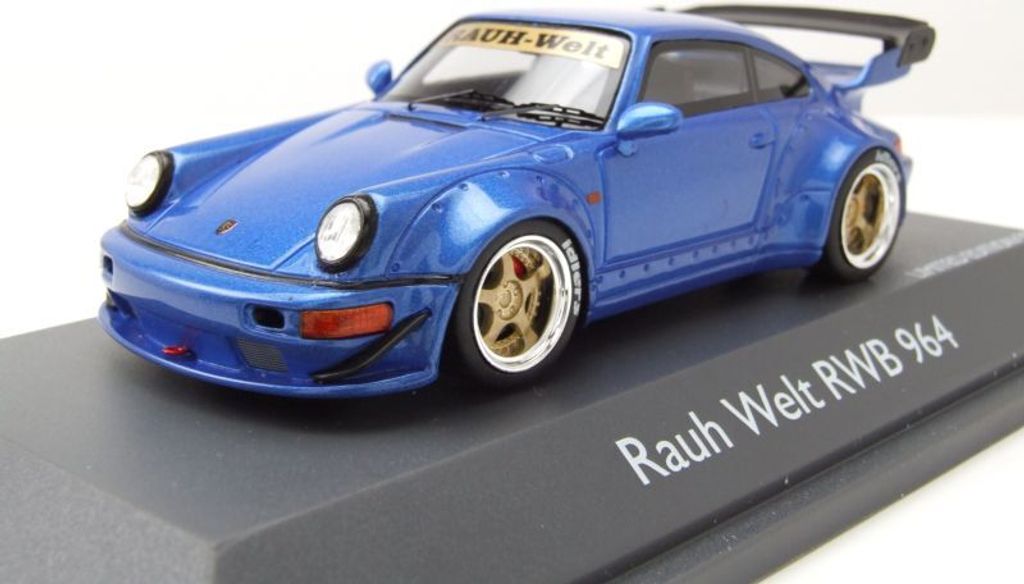 RAUH Welt RWB Porsche 911 964 blau metallic Modellauto 1:43 Produktbild 