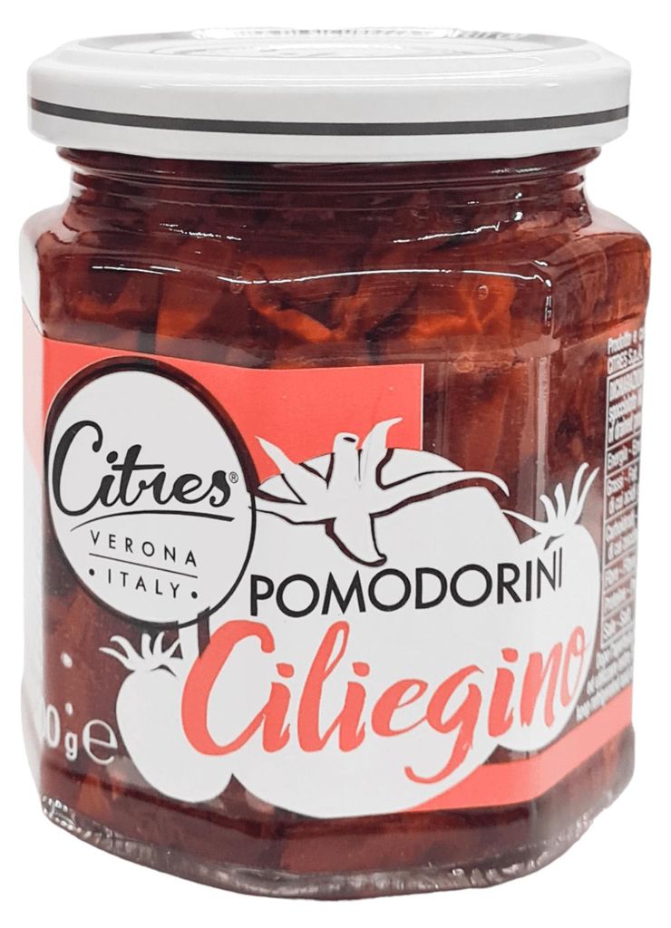 Tomates séchées à l'huile, variété "Ciliegine", 200 g. Image du produit 