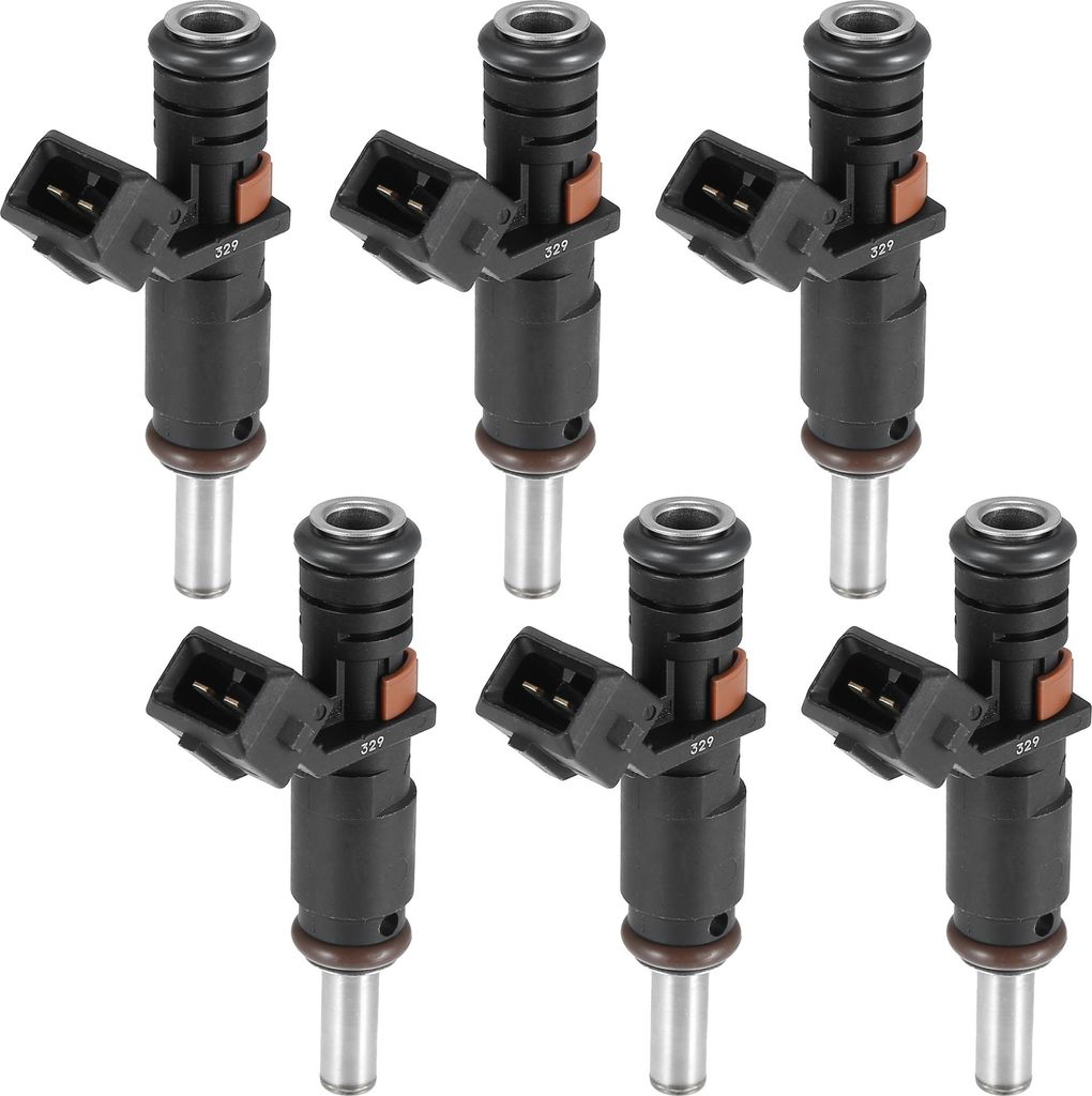 6 Stück Auto Kraftstoffeinspritzer Einspritzdüse Zapfpistole Einspritzventil Adapter Einspritzdüsen Einspritzer Ersatz 7531634 13537531634 Schwarz
