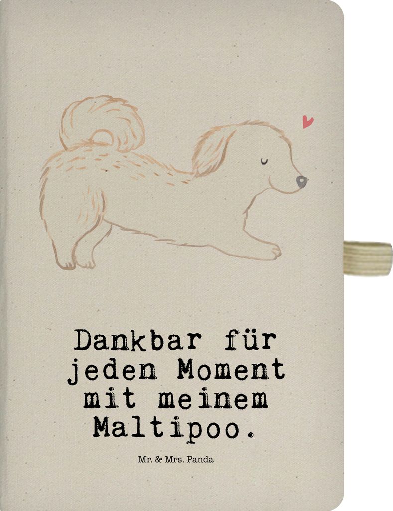 Mr. & Mrs. Panda notizbuch Maltipoo Moment - Transparent - Geschenk, Tagebuch, Kladde, Reisetagebuch, Mischling, Journal, Kreuzung, Schreibheft