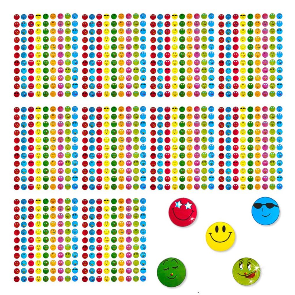 Sticker SMILEY verschiedene Farben