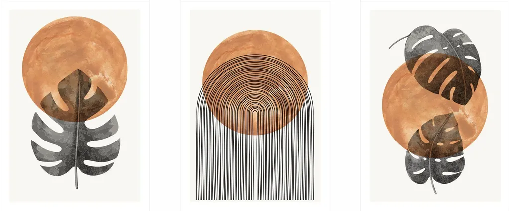 Sublimez vos murs avec le Set d'Affiches Boho Géométrique PLN010 Chic