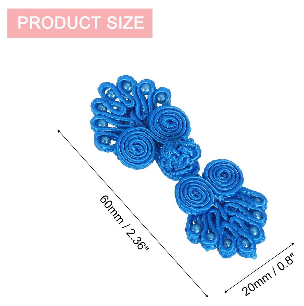 10 Set Chinesische Verschlusskn?pfe Chinesische Knoten Froschkn?pfe fš¹r DIY, Blau