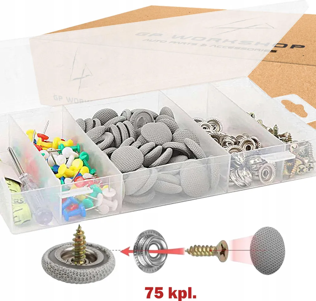 Solution toit voiture décollé - Kit 75 rivets pour ciel de toit gris - 2