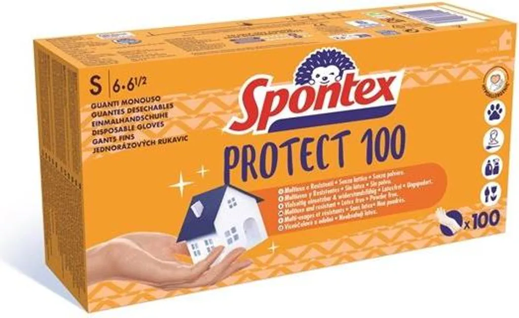 Guanti Spontex Vinile Monouso Protect 100 S: Resistenza e Comfort