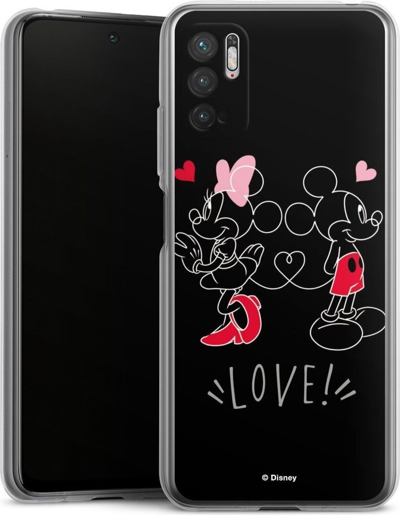 DeinDesign Handyhülle für Xiaomi Redmi Note 10 5G Silikon Hülle Case Smartphone Schutzhülle Disney Liebe Mickey & Minnie Mouse