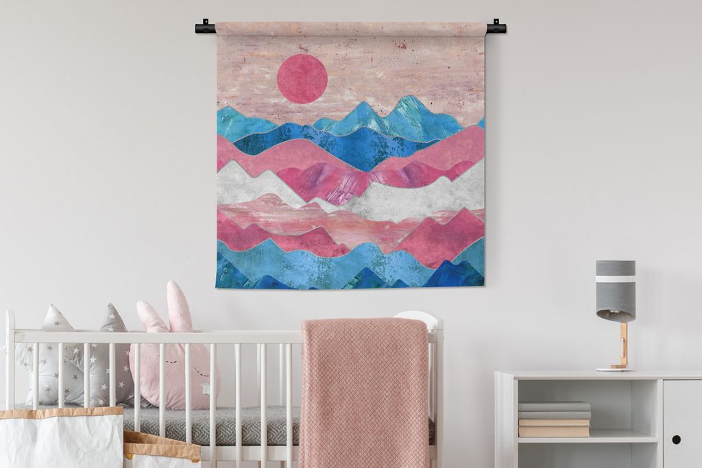 MuchoWow Wandteppich Wandbehang Transgender - Marmor - Stolz 90x90 cm Tapisserie Dekoration Wandtuch - Wandaufhänger