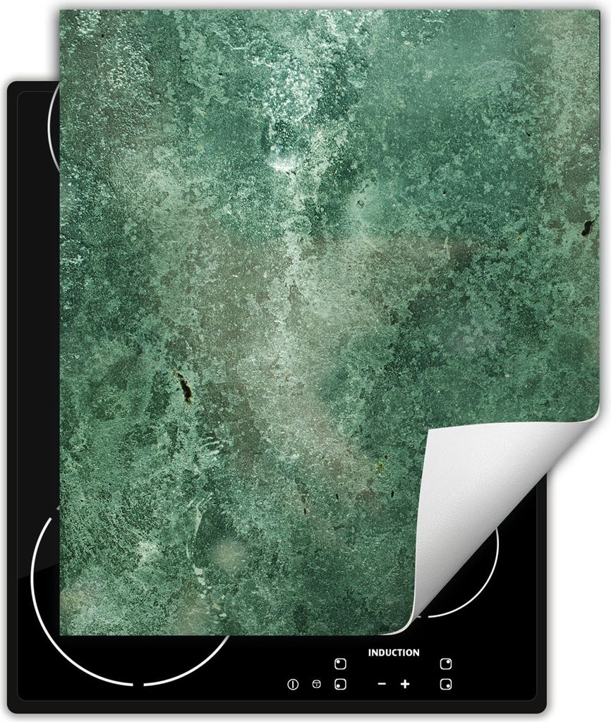 DarHaus Herdabdeckplatte 45x52 cm Anti Rutsch Matte Aufrollbar, grün - schiefer