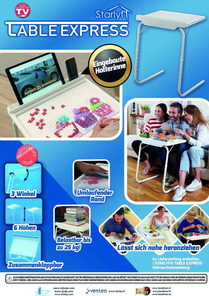 Starlyf® Table Express - Beistelltisch weiß, Couch Tisch, Produktbild 16