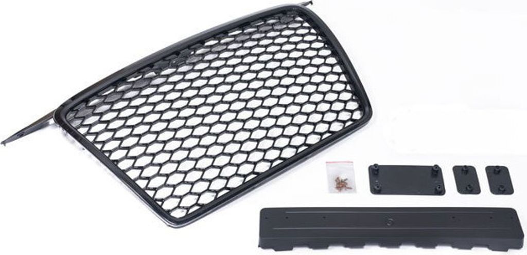 Kühlergrill Sportgrill Waben Gitter Grill Schwarz für Audi Produktbild 
