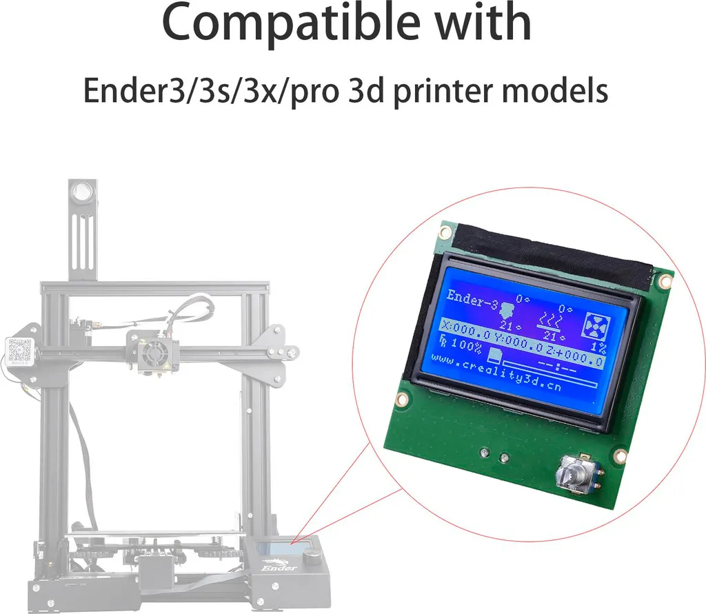 Écran LCD 12864 pour Imprimante 3D Ender 3 Pro et Ender 3s série