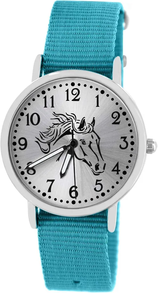 Orologio Bambini Cavalli: Sportivo Analogico con Lancette Luminose