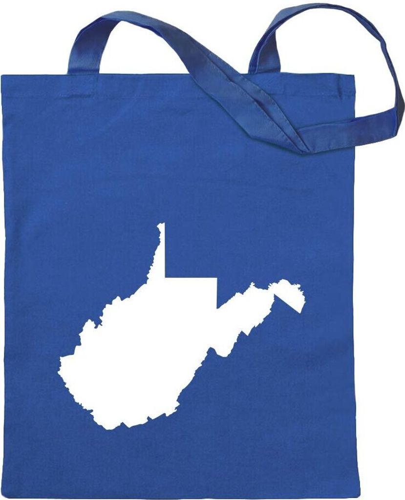Kiwistar - Baumwolltasche - royalblau - USA - Bundesstaat - West Virginia - Tragetasche Stoffbeutel Umhängetasche Langer Henkel