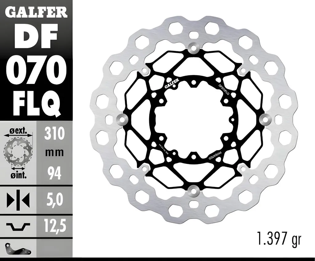 Disques Galfer Flottants 310x5mm : Fin des Vibrations Freinage Honda