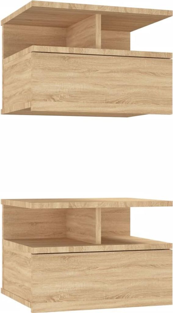 vidaXL Noční stolky 2ks závěsné Sonoma dub 40x31x27cm Obrázek produktu 