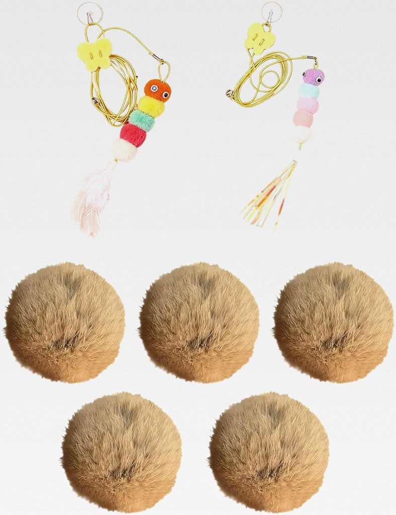 Katzenspielzeug, Langeweile, Katzenspielzeug, Puff-Spielball – für Zuhause, Haustierzimmer, Outdoor, Kleintier-Training, Übung