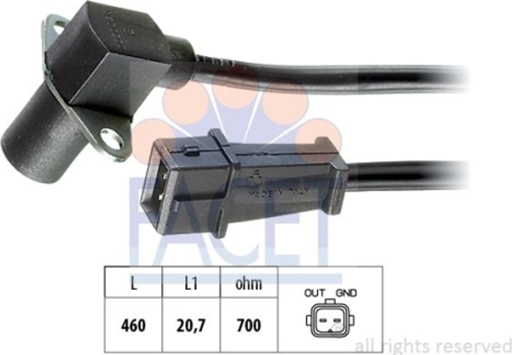 1 Impulsgeber, Kurbelwelle FACET 9.0030 Italy - OE Equivalent für FIAT